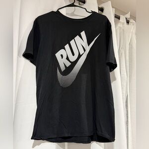Nike Black and White RUN Logo Men's Tee